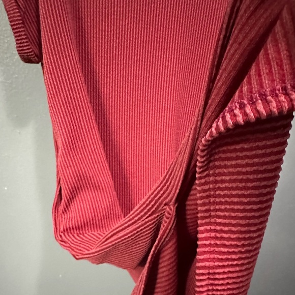 Sweet Adelyn Rose Ribbed Dress with Pockets -comfortable fit with slits in sides - Picture 10 of 11